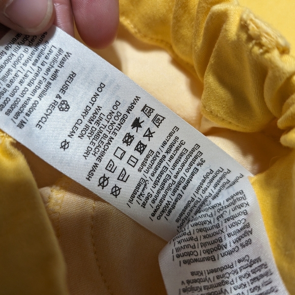 NWT Name it Yellow kids Capri pants size 13 Basic needs adjustable waist - Picture 6 of 10